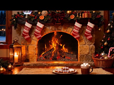 Fireplace 4K (12 Hours). The Warmest Christmas Hearth — Crackling Logs & Gentle Candlelight