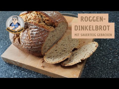 Roggen-Dinkelbrot mit Sauerteig zubereiten