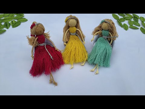 How to make thread Doll | Macrame doll making | Cute doll decor