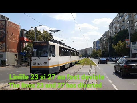 Devierea liniilor de tramvai 23 și 27, linia 627/Diversion tram lines 23 and 27 and bus line 627