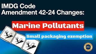 Small quantities of marine pollutants (IMDG SP 375 / 2.10.2.7)
