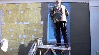 Как утеплить фасад дома. Утепляем дом каменной ватой и пенопластом "без опыта своими руками" ч.8.