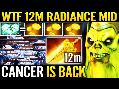 🔥  CANCER IS BACK - WTF 12min Radiance MID Necrophos Right Click Burn Monster 7.29 Dota 2 Pro Guide