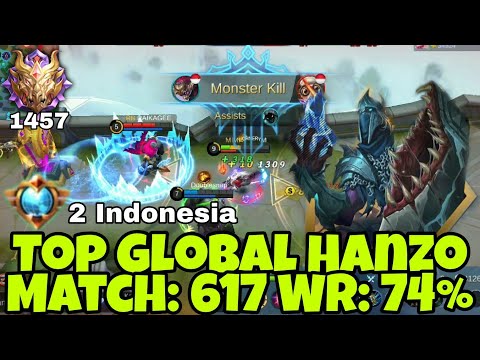 Top Global Hanzo 2 supreme Indonesia || Match : 617 | WR : 74% ||  Season 16