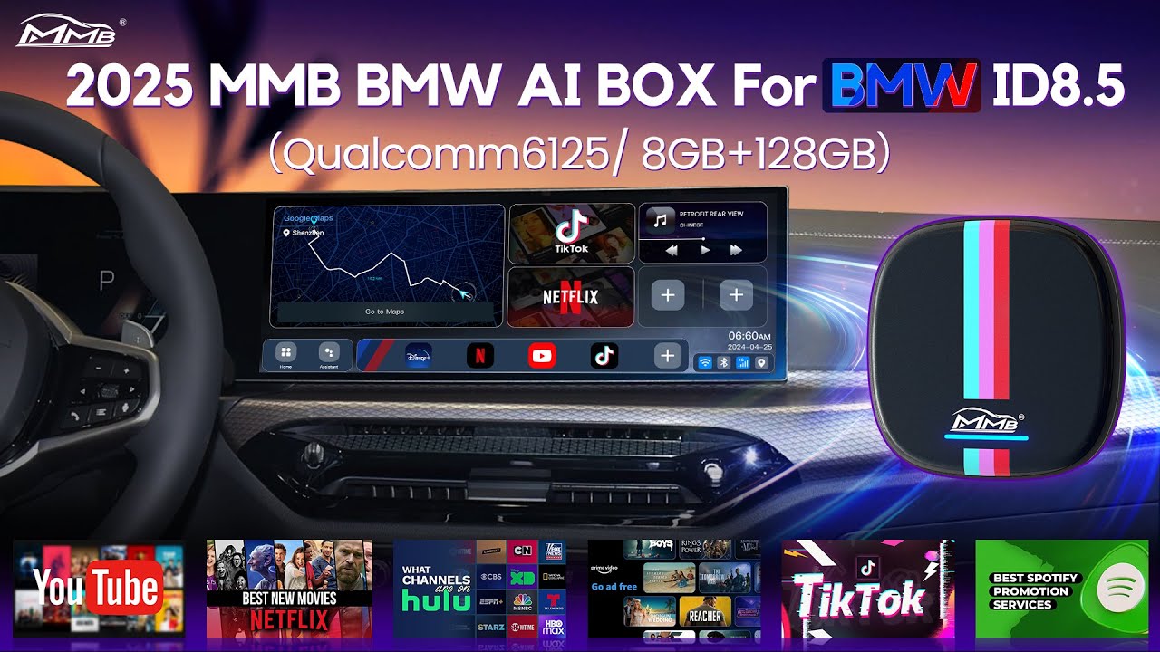 MMB BMW Magic AI BOX adapted for BMW 3 Series ID8.5 Wireles Carplay/Android Auto Youtube Netflix