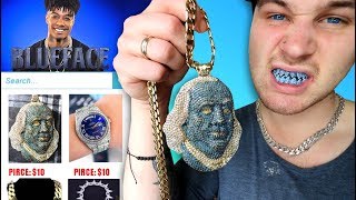 I Bought THE CHEAPEST BlueFace Rapper Chains And Merch!!