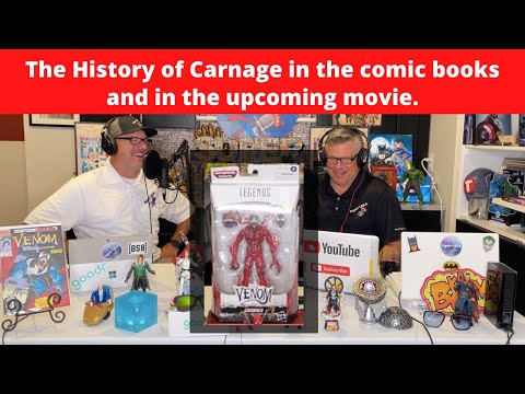 Carnage comic book history, SuperTalk Episode 38, Venom and what we know, What if and Titans review
