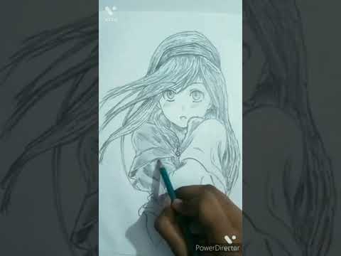 Drawing Random anime girl #short #drawing