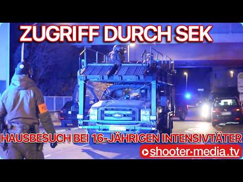 ❌ ZUGRIFF DURCH SEK ÜBER MOBILE RAMPE ❌ | 👮‍♂️ 16-jähriger Intensivtäter aufgesucht