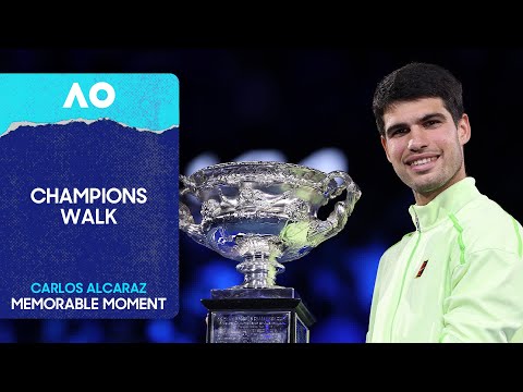 Carlos Alcaraz Champion's Walk | Australian Open 2026