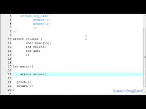 49  Structures in C Programming Language Video Tutorial
