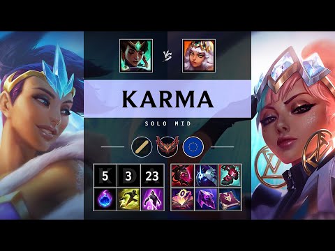 Karma Mid vs Qiyana - EUW Grandmaster Patch 25.16
