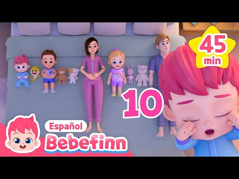 Diez en la Cama🎶😴 y Los Números del 1 al 10 | Canciones Infantiles | Bebefinn en español