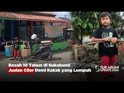 Bocah 10 Tahun di Sukabumi Jualan Cilor Demi Kakak yang Lumpuh