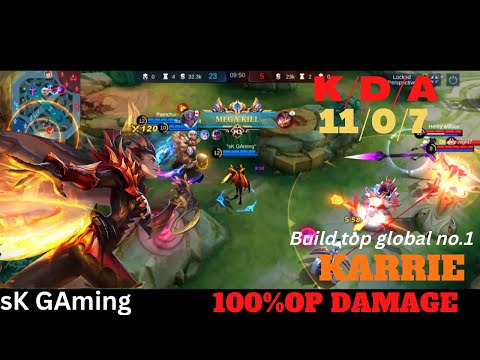 Best Karrie build 2022 :: Items, Emblems & Strategy [Mobile Legends]11kills zero die + op damage!!