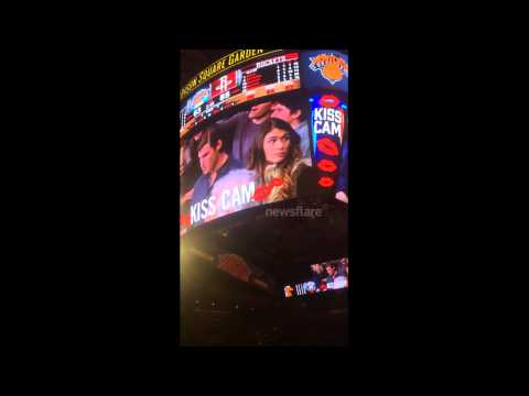 Funny kiss cam - girl kisses stranger