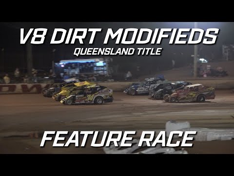 V8 Dirt Modifieds: 2021/22 Queensland Title - A-Main - Carina Speedway - 30.04.2022