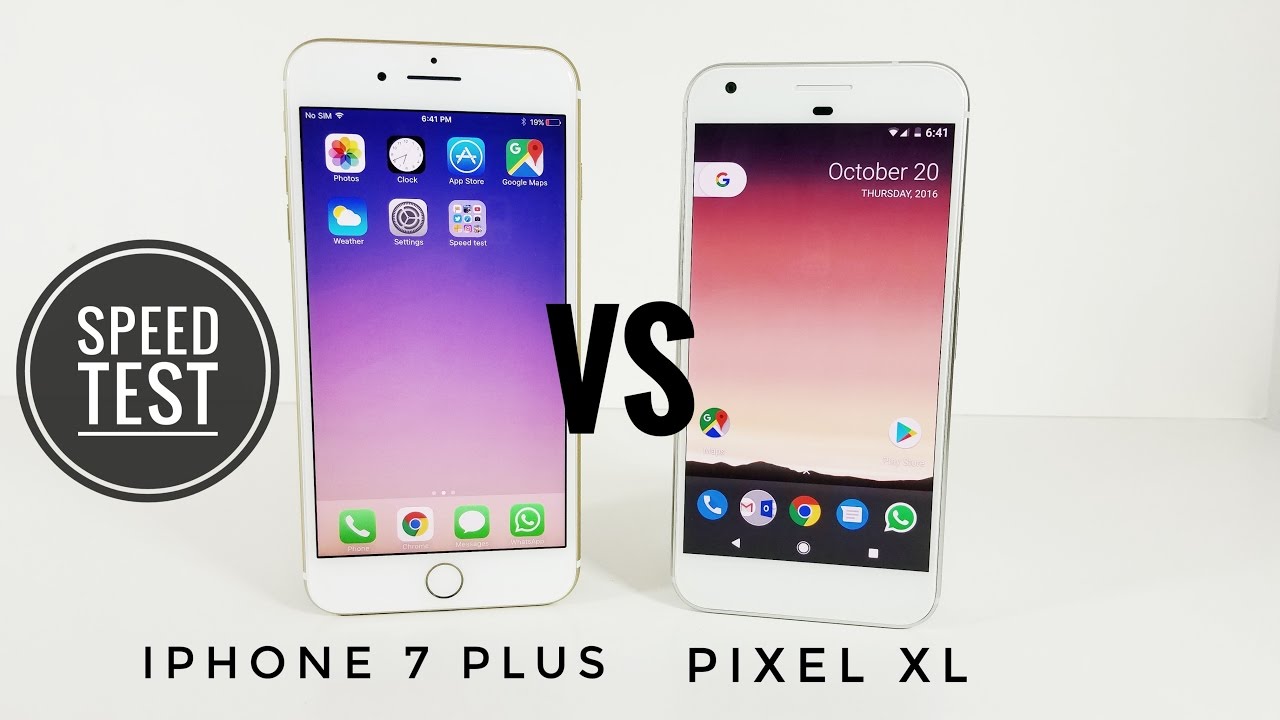 Google Pixel XL vs iPhone 7 Plus - Speed Test