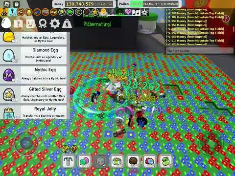 Me getting mythic egg from mondo chick (my first mythic egg and bee)