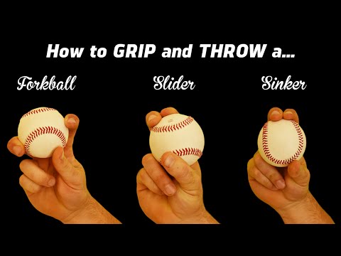 3 Pitching Grips - How to throw the Sinker, Slider, and Forkball
