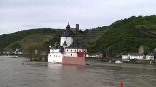 Schiffahrt auf dem Rhein von Koblenz nach Rüdesheim | With  paddle ste