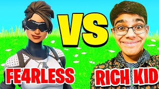 Fe4RLess Vs Rich Kid (Fortnite 1v1)