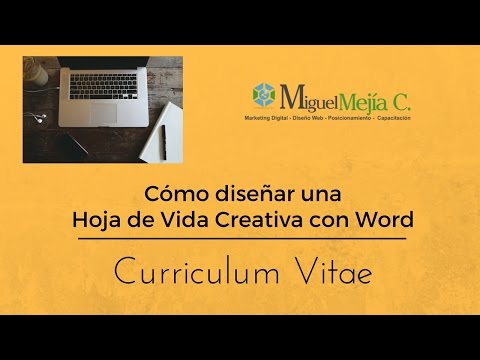 Videotutorial: creando un curriculum vitae en Word