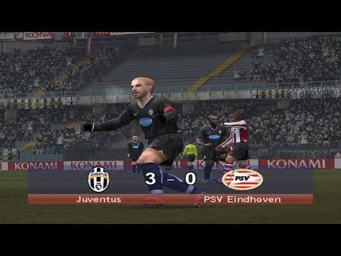 JUVENTUS vs. PSV - Hat-trick by Del Piero (PES 6, Full HD, 60 FPS)