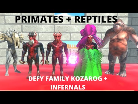 PRIMATES AND REPTILES CHALLENGE KOZAROG'S FAMILY AND INFERNALS -ARBS