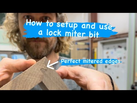 Setting up and using a lock miter bit for perfect mitered edges