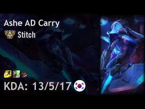 Ashe AD Carry vs Jhin - Stitch - KR Challenger Patch 6.21