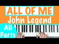 How to play ALL OF ME - John Legend Piano Chords Tutorial Lesson