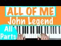 ALL OF ME John Legend Piano Tutorial Chords Accompaniment