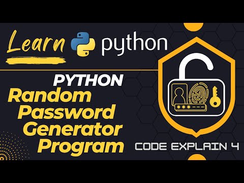 Python Random Password Generator Program Learn Python Code Explain 4 Python