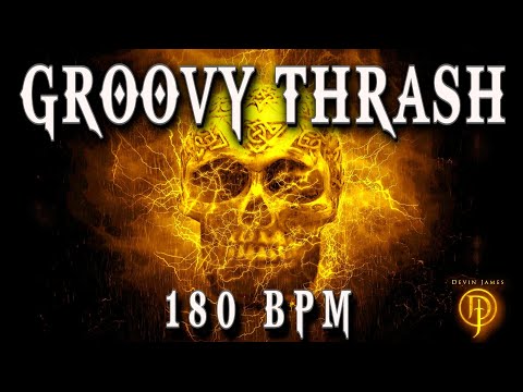 🥁 Groovy Thrash Metal Style Drum Track 180 BPM | Free WAV Download