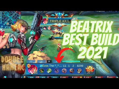 Top Global Beatrix Best Build 2021 |Double Maniac | BEATRIX MLBB | Auto WIN