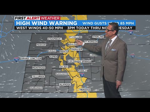 High Wind Warning for Front Range mountains and foothills