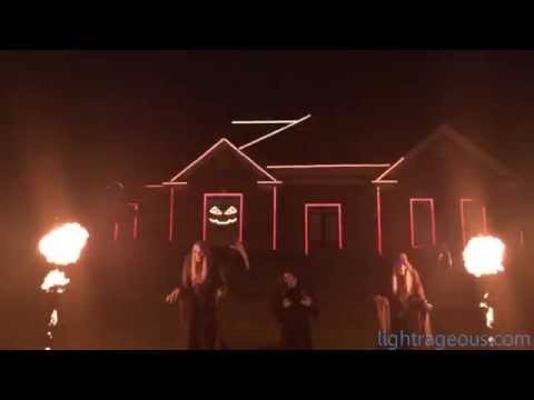2015 Halloween Light Show (Thriller, Michael Jackson, James Egbert Remix)