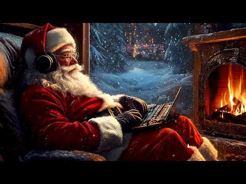 Snowstorm, Breathtaking View, Crackling Fire & Santa - Winter Ambience for Sleep, Relax or Study