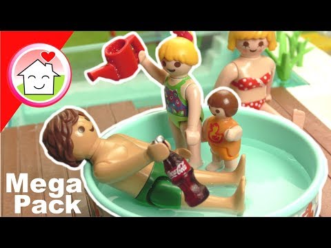 Playmobil Sommer Schwimmbad Eis Geschichten  von Familie Hauser - Mega Pack