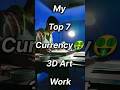 My Top 7 Currency 3D Art Work Shorts Youtubeshorts Shortart Art Artist Drawing Rahiljindran