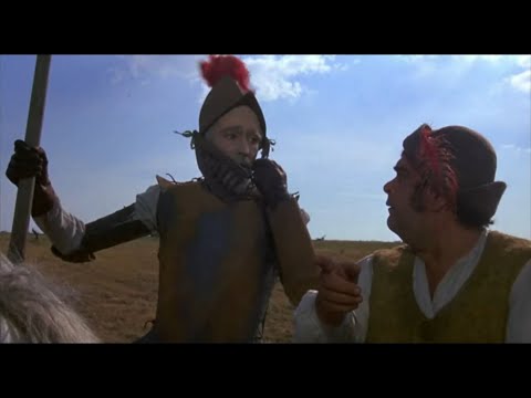 Man of La Mancha Vs The Giant (Perter O'Toole, James Coco, c1972)