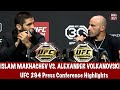 Islam Makhachev vs. Alexander Volkanovski 2 Press Conference Highlights UFC 294