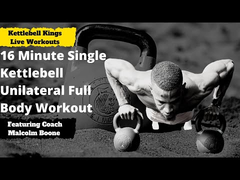 16 Minute Single Kettlebell Unilateral Full Body Workout