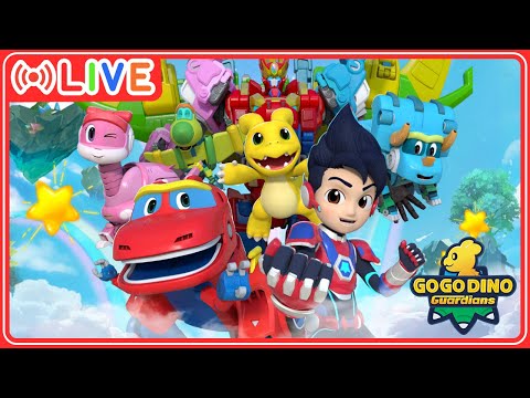 🔴 Live | Go Go Dino Holiday Special 🎉 Dinosaur Cartoon | Super Hero Team Adventure