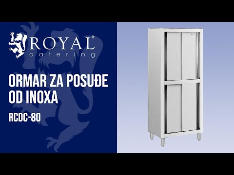videozapis - Ormar za posuđe od inoxa - 800 x 500 x 1800 mm - Royal Catering