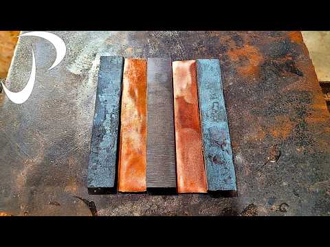 Making A Knife From Copper and Damascus