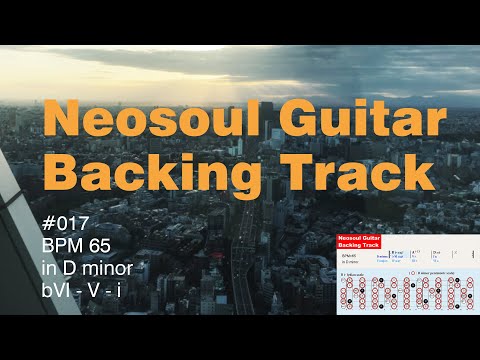 Neosoul Guitar Backing Track 017 - BPM 65, in D minor