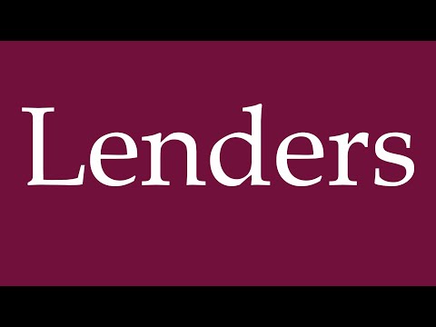 How to Pronounce ''Lenders'' Correctly in German