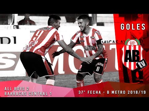 All Boys 2 - Barracas Central 1 | Goles | Fecha 37 | B metro 2018/19